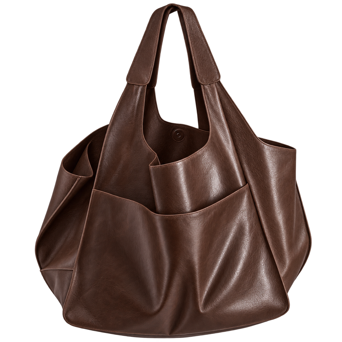 Oversized Brown Slouchy Tote Bag