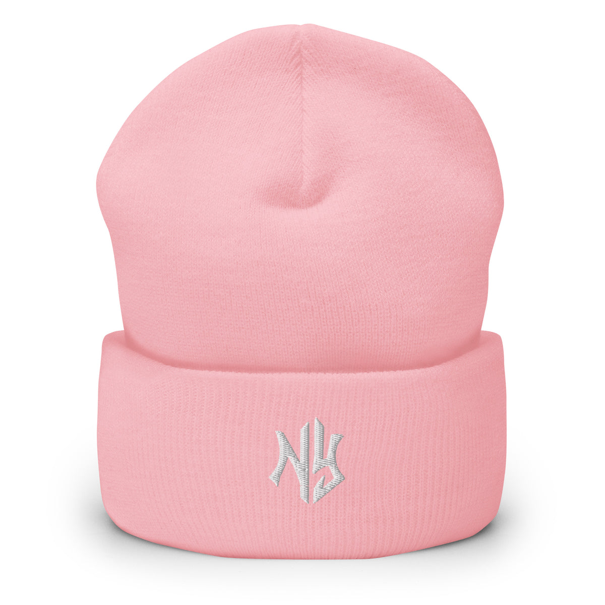 NY Cuffed Beanie — Baby Pink