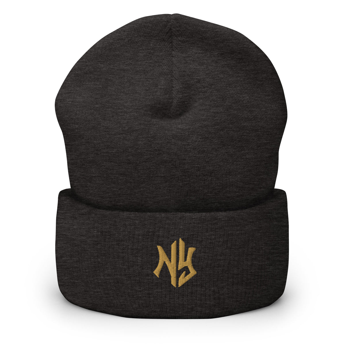 NY Cuffed Beanie in Dark Grey