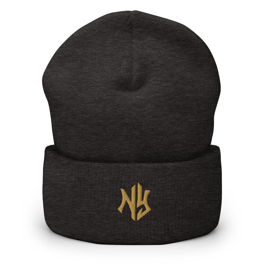 NY Cuffed Beanie — Dark Grey
