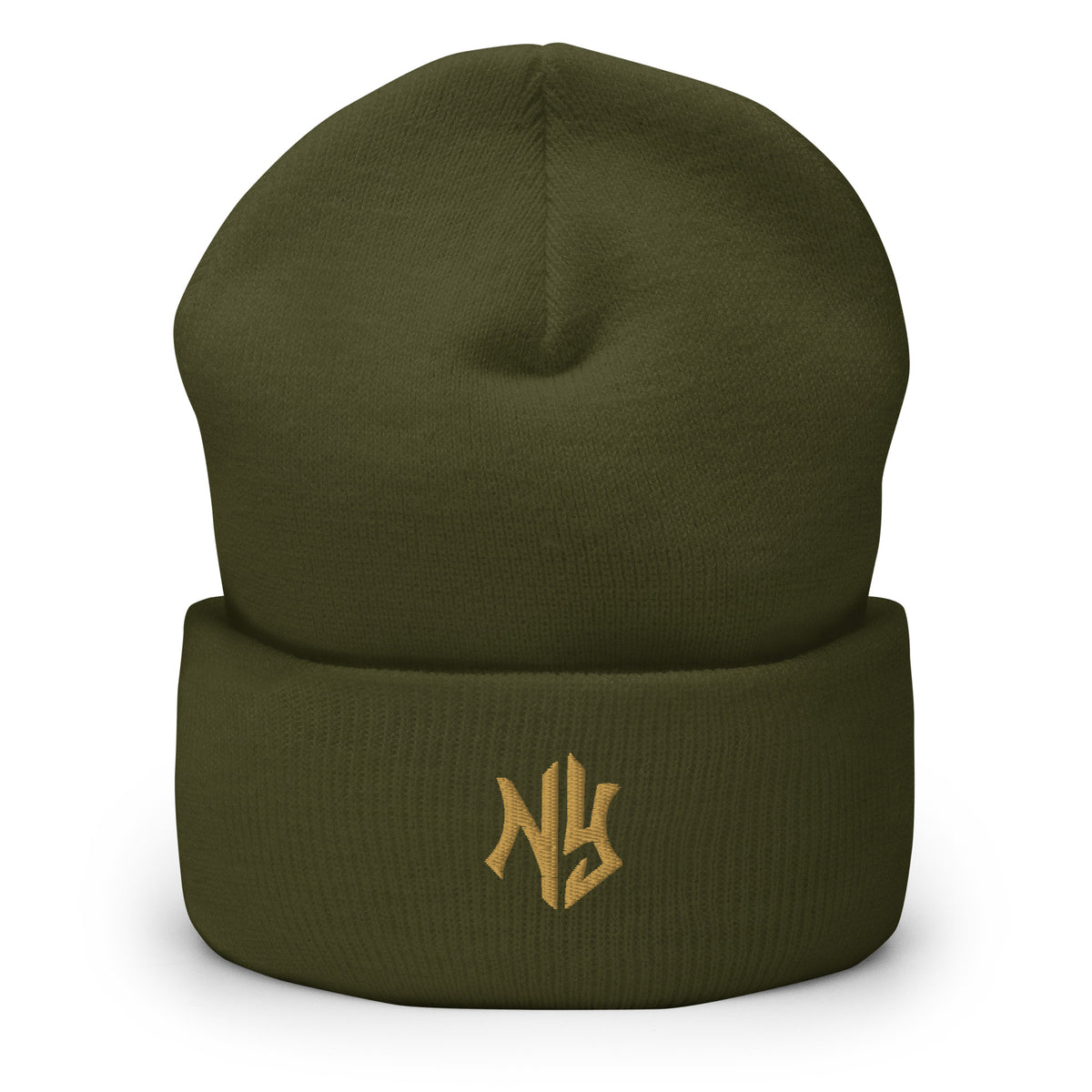 NY Cuffed Beanie in Olive