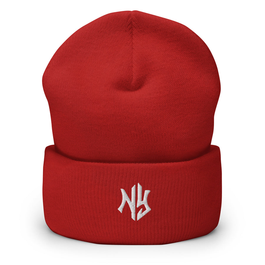 NY Cuffed Beanie in Red