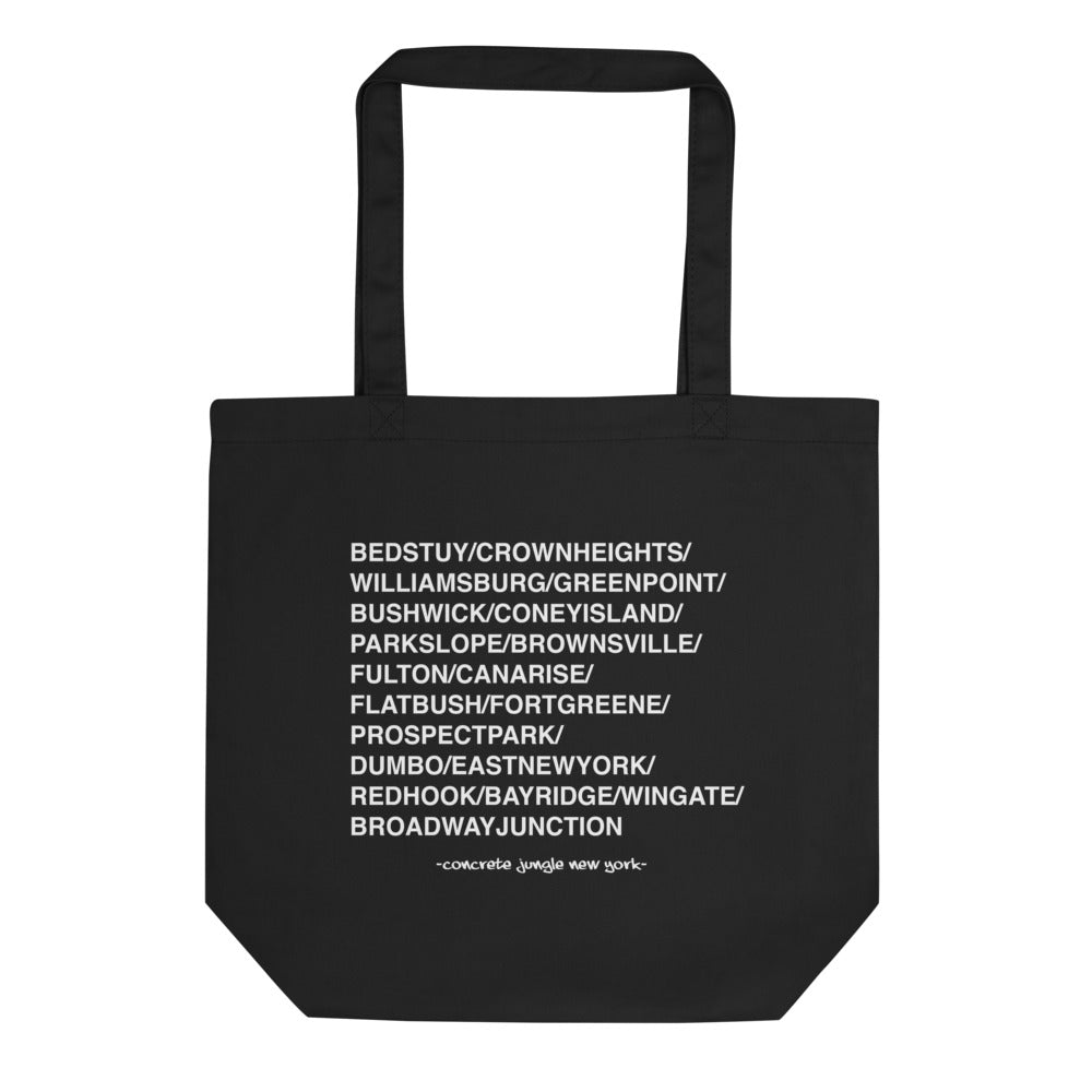 Brooklyn Cities Tote Bag – Black